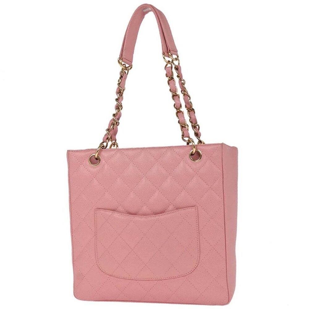 Chanel Pink Calfskin Petite Shopping Tote PST Chain Handbag 166447 - Picture 2 of 10